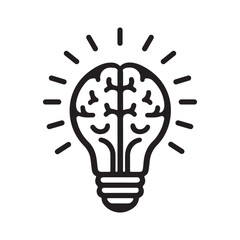 Fototapeta premium Symbol of smart thinking and innovative business ideas