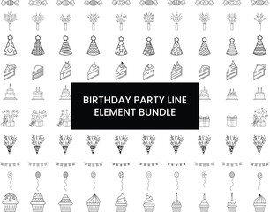Birthday Party Festive Decoration Illustration