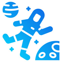 astronaut gradient fill icon