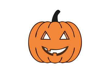 Minimalist Halloween icons pumpkin vector design illustration