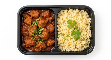 Curry and Rice Meal Prep Box.