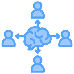 Swarm Intelligence Glyph Icon