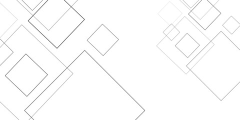 Abstract retro pattern seamless light white geometric square and line vector background. White and gray geometric square technology seamless white banner concept for business and presentation purpose