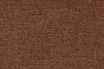 Fototapeta premium Dark brown linen fabric cloth texture background, seamless pattern of natural textile.