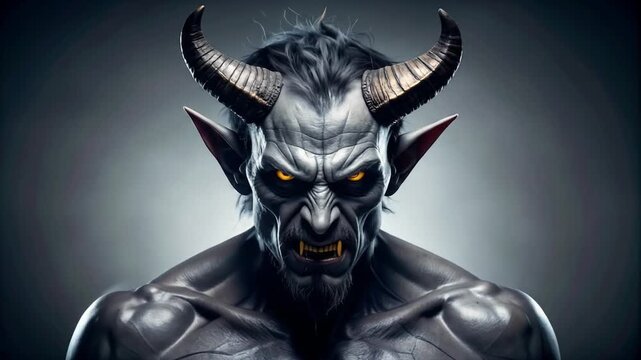 Horned devilish figure