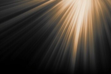 Glowing Rising Light – Abstract Golden Ray Background, Bright Golden Sunbeam – Radiance on Black Background, Energy Light Explosion – Glowing Gold Beam Illustration