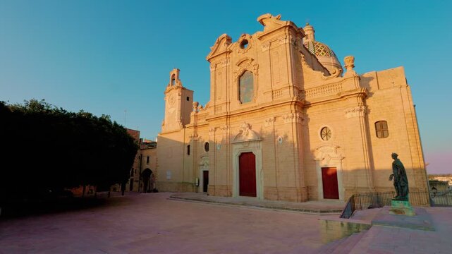 Panoramic view of Oria Cathedral and main square