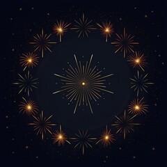 stars and fireworks in the sky