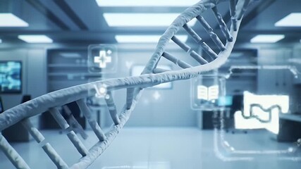 Futuristic concept of genetic engineering and biotechnology in a modern research laboratory - Powered by Adobe