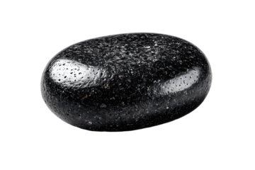 Smooth black stone on a trnsparent background. idealfor spa, relaxation, and zn lifestyle concepts. Perfct for minimalist and natual themes.
