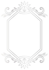 シルバーのエレガントなフレーム