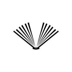 Simple open book icon isolated on white background