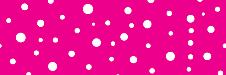 Seamless pattern with pink polka dots