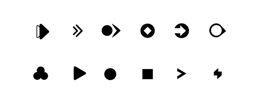 flèche, Bullet List for PowerPoint Presentation, Bullet point collection, arrows set vector illustration. Bullet points arrow collection. Vector illustration. Bullet point collection for presentation	