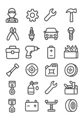 Vektor ilustrasi set ikon transportasi yang menggambarkan simbol bisnis, komunikasi, dan teknologi