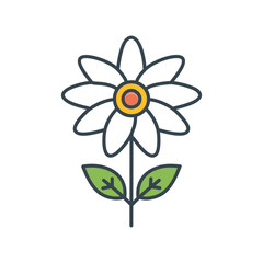 Botanical Flower Vector Illustration