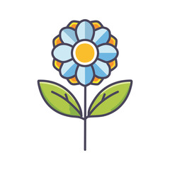 Botanical Flower Vector Illustration