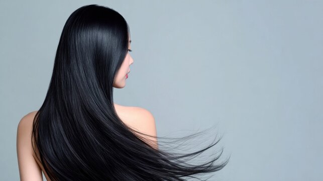 躍動感ある美しい黒髪