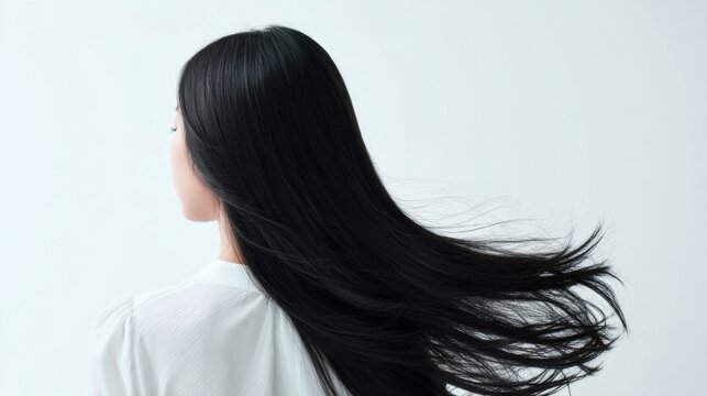 躍動感ある美しい黒髪