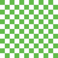 Fresh green and white checkerboard seamless pattern vector. Ideal for eco-friendly branding, fabric prints, digital paper, and repeating backgrounds.