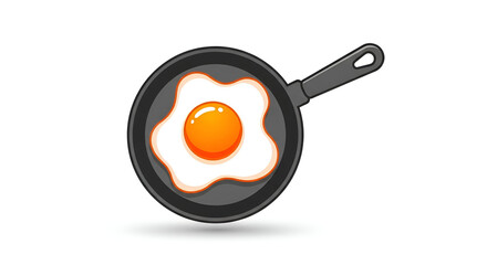 fried egg in a frying pan