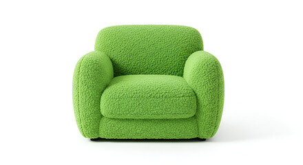 green chair isolated on white