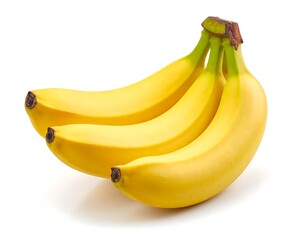 Bunch of ripe bananas against white background (1)
