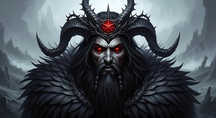 Focused Demon King Portrait.