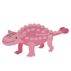 水彩風カラーの恐竜　アンキロサウルス