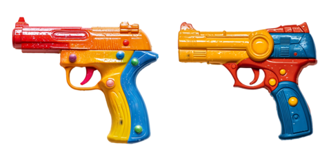 Water gun isolated on a transparent background