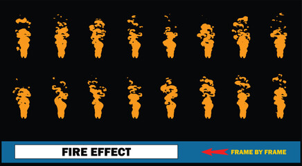 Fire Effect Frame by Frame Animation © Samiya 
