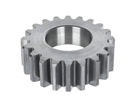 Metal gear with transparent background - Powered by Adobe