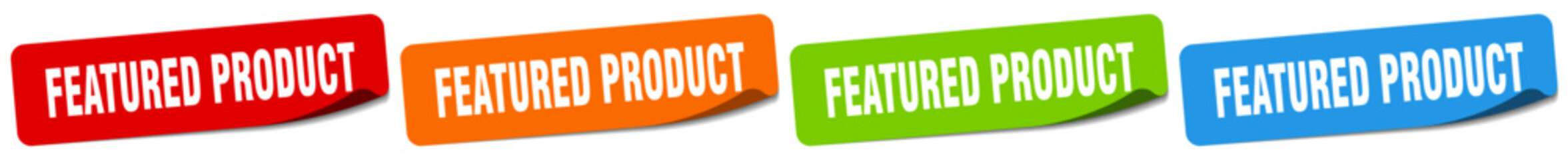 featured product sticker. featured product sticker set on white background