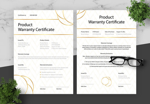 Gradient Gold And Black Certificate