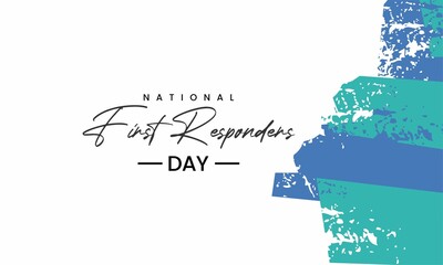  National first responder day vektor background ,Great for posters, banners and social media. 