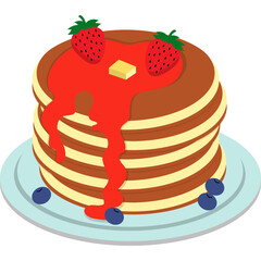 Pancakes Illustration