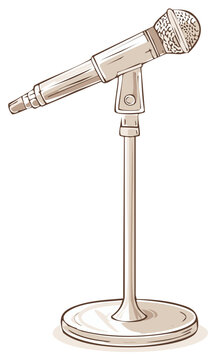 Microphone Stand clip art preview