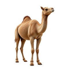 Lively Camel Standing in Natural Habitat Against Transparent background