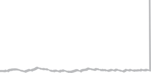 Torn Paper Edge Texture: Realistic Gray Irregular Border