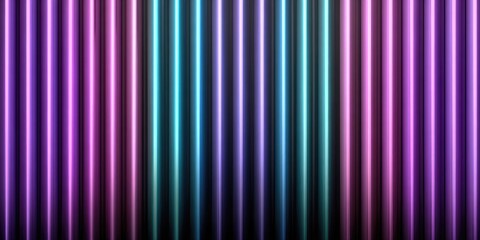 Vertical neon light streaks, vibrant hues