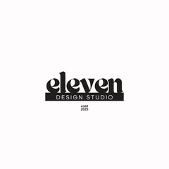 Black and White Modern Trendy Simple Design Studio Logo 