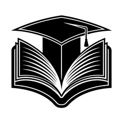 Open book vector icon for education and reading