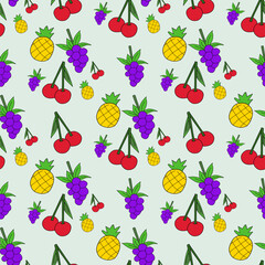 seamless pattern with fruits for wallpaper, fabric,wrapping paper,notebook cover,clothing,backdrop and stationary.
