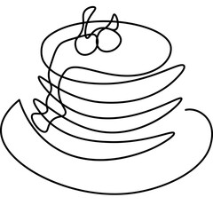 Pancake Line Art