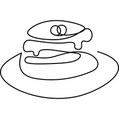 Pancake Line Art