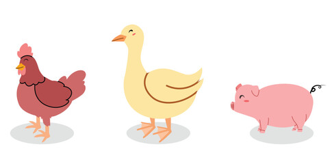 children's illustration of farming activities