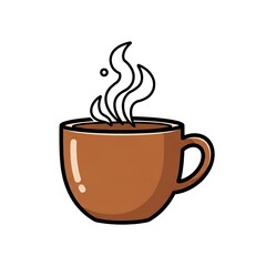 Obraz premium Hot coffee cup illustration