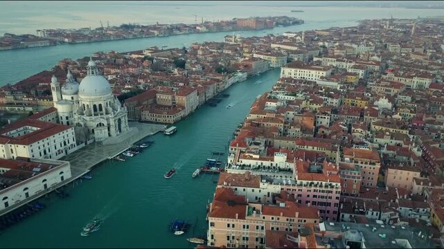 Grand Canal Drone footage Venice Italy 4K