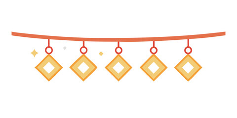Golden diamond ornament divider for festive layouts