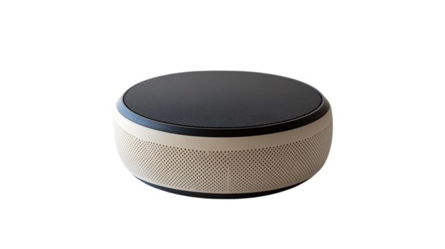 Modern Bluetooth speakerphone isolated on transparent background 